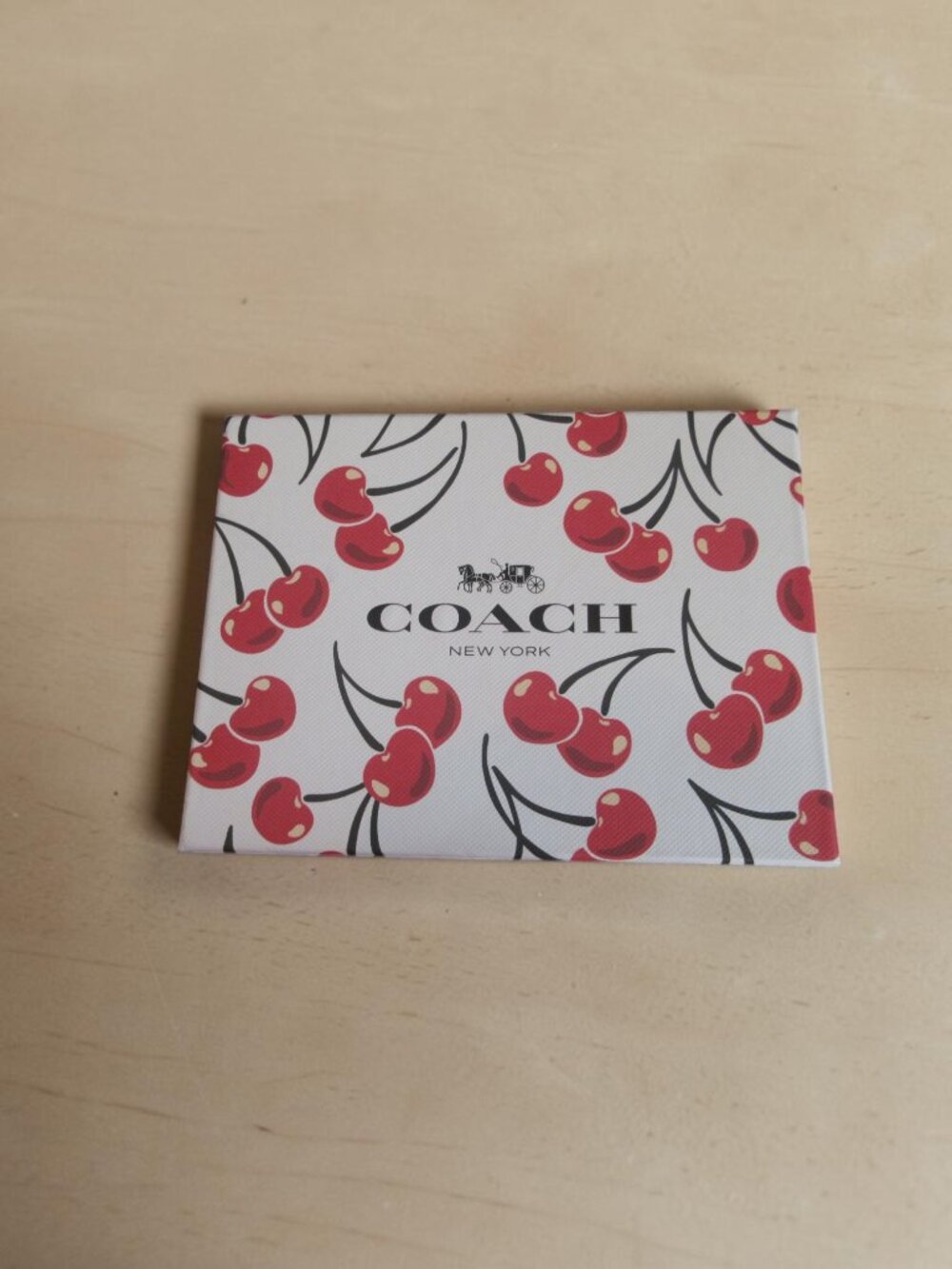COACH - Cherry Print Leather Boxed Cosmetic Pouch, New in box - Picture 15 of 16